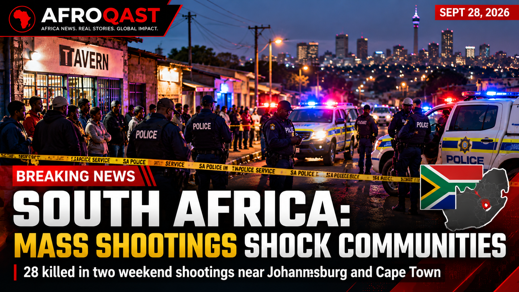 🇿🇦 SOUTH AFRICA: Mass Shootings Leave 28 Dead
